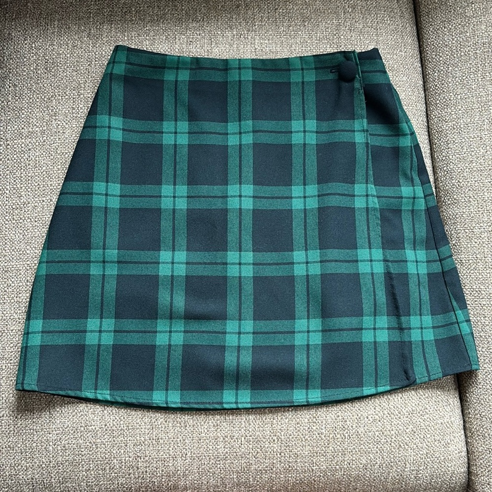 Vintage plaid mini skirt